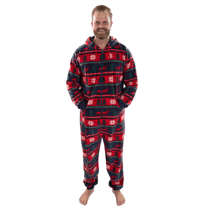 Jule Jumpsuit, Unisex Voksen Rød